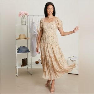 143 Story by Line Up Floral Cream Dress